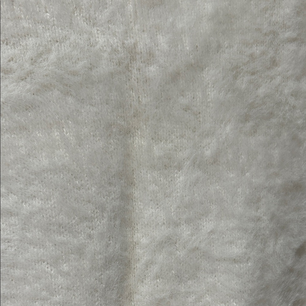 Aritzia Cream Fuzzy Crew Neck Sweater - Picture 3 of 6